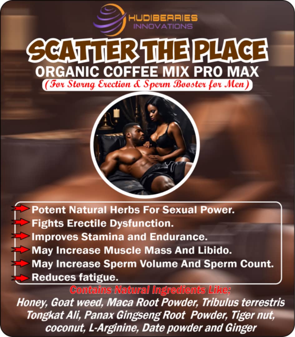 KudiBerries Scatter The Place Organic Coffee Mix Pro Max for Strong Erection and Sperm Booster 