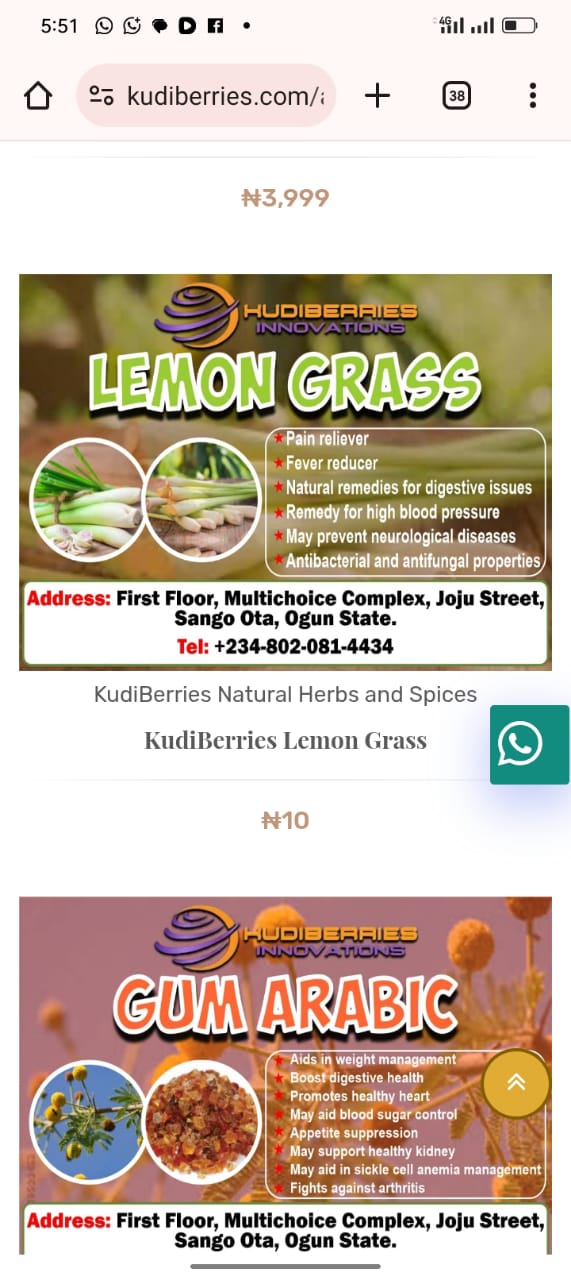 KudiBerries Lemon Grass 